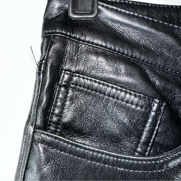 Aritzia Wilfred Faux Leather High Rise Straight Leg Black Women’s Pants Size 6 - Picture 4 of 5